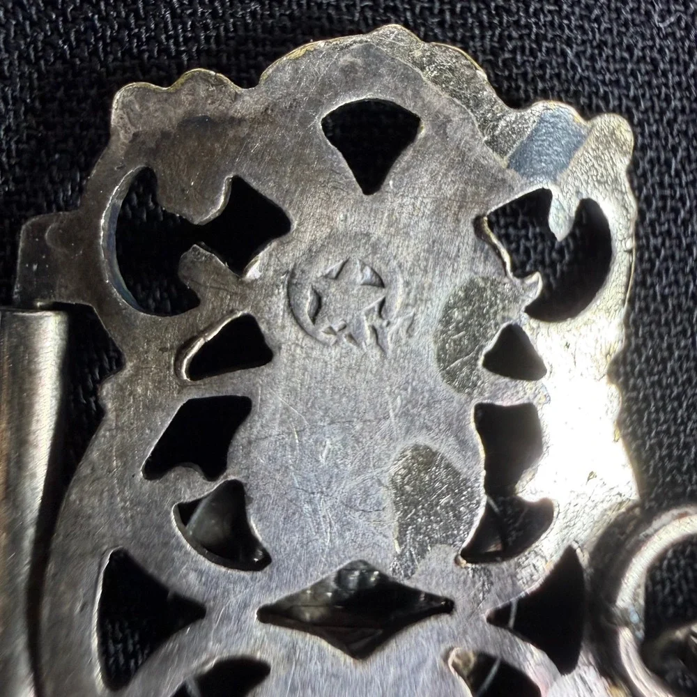 Vintage Paris France Souvenir Panel Bracelet Eiffel Tower Notre Dame Silver Tone